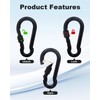 Mixiflor 3.15" Carabiner Clips, 6 Pack Locking Carabiner Hooks Spring