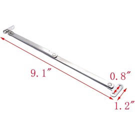 MY MIRONEY Stainless Steel 180 Degree Rotatable Folding Lid Support Hinge for Furniture Cabinet Pack of 2