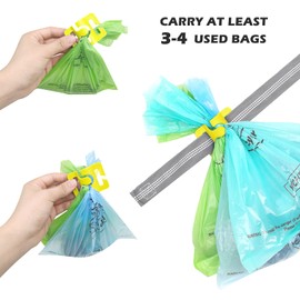 Dog Poop Bags Holder for Basic Leash Hands Free Pet Waste Bags Carrier for Leash Dispenser Dog Walking Accessories for Carrying Used Poo Bags Before You Find Trash Can