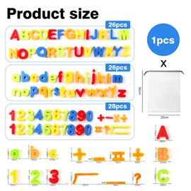 Magnetic Letters and Numbers for Kids, 80 Pieces Educational Toys, Fridge Magnets, Colorful