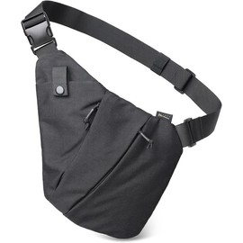 Tactical Crossbody Sling Bag,Concealed Carry Bag for Men Women,Anti Theft Crossbody Bags, CCW Bags EDC Carry Military Molle Backpack Waterproof Sports - Color: Khaki-left