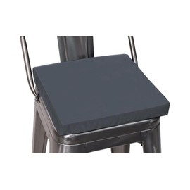 POMILER 12" Square Bar Stool Cushion,Thickened Barstool Seat Cushion Indoor Outdoor Anti-Slip Small Metal Chairs Cushion Classroom Stools Cushions for Café Bistro Metal Stools Grey