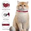TOCCOOL Ruby Cat Collar - Diamond Cat Collar Heart Shape