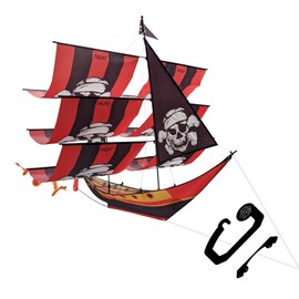 WindNSun Super Size 3D Nylon Pirate Ship Kite, 37 Inches Tall