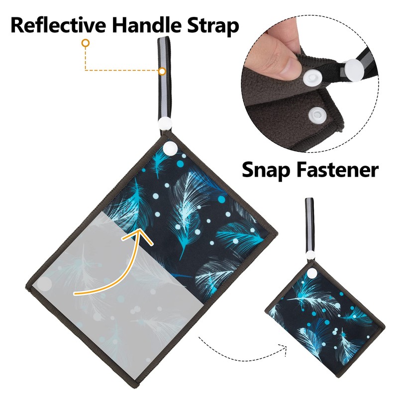 Teamoy 3Pcs Pee Cloth with Storage Bag, Reusable Pee Rag