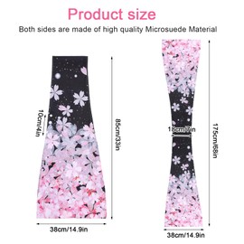 APLZGMG 2 Pcs Stylish Adult Bibs Scarf for Women, Snap on Bibs Scarf for Adults Eating Dining, Cotton Clothing Protectors for Elderly Senior Women and Men (Black and White with Pink Sakura)
