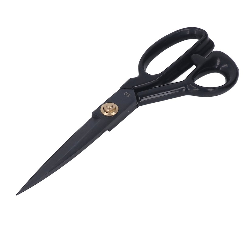 Sewing Scissors 10in Black High Manganese Steel Iron Ergonomic Curved