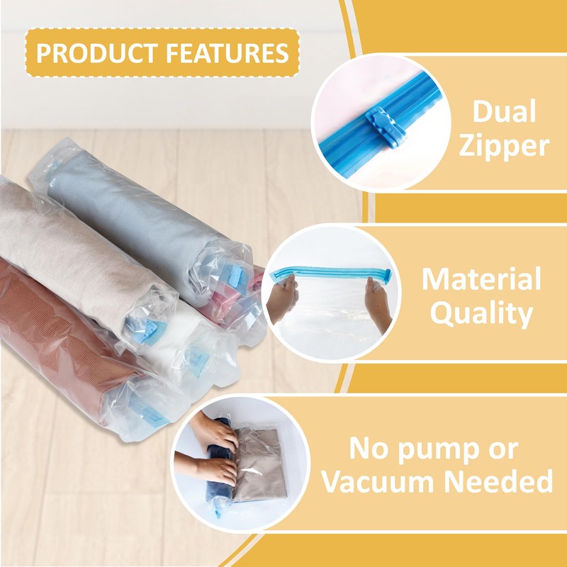 Compression Bags for Travel - Travel Essentials - 12 Pack