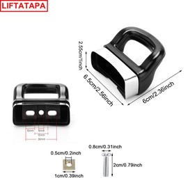 LIFTATAPA 2Pcs Pot Short Side Handle, Sauce Pot Handle Side, Metal Pressure Pan Handle Ear Replacement Metal Pot Handles Cooker Steamer Suitable for 2 or 1 Hole Type(Black)