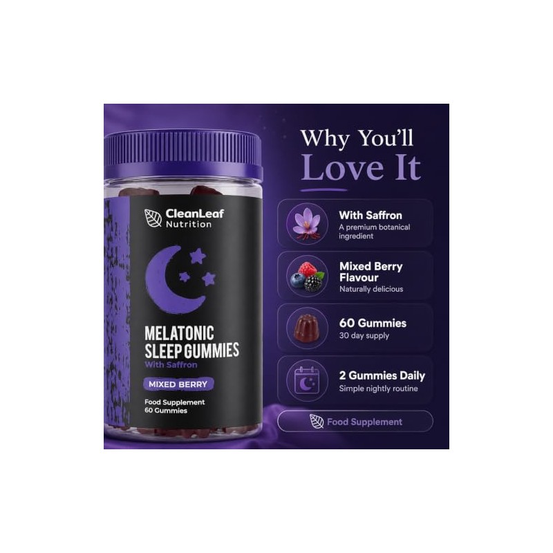 Twin Pack Natural Sleep Support Gummies for Adults - Formula