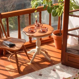 ‌3Pcs Miniature Tea Set Vintage Metal Teapot Coffee Cups, Dollhouse Kitchen Accessories, Tiny Coffee Shop Decor for Doll House Display