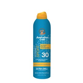 Australian Gold Extreme Continuous Spray Sunscreen SPF 30, Broad Spectrum, Sweat and Water Resistant, Non-Greasy, Oxybenzone Free, Cruelty Free, Sport-New, Coastal Breeze, 6 Ounce