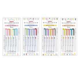 ZEBRA New Package Highlighter Pen Markers 20 Beautiful Color Set - Great for Text Highlighting, Kids, Office, College School / (WKT7-5C -N/ WKT7-5C-NC-N/ WKT7-5C-RC-N/WKT7-N-5C-N)