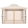 MASTERCANOPY Patio Gazebo Mosquito Netting Screen Walls (10x12, Beige)