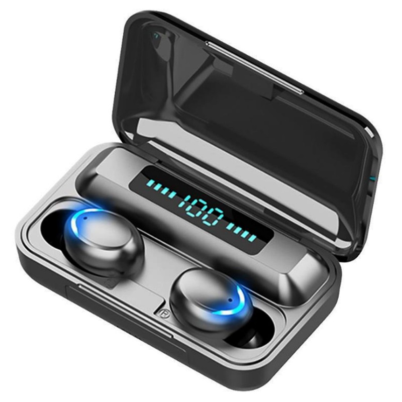 F9-5 Black ABS LED Digital Display Breathing Light Touching Control