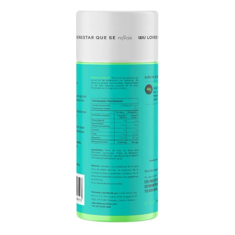 Wu Nutrition® Suelta | Citrato De Magnesio | 120 Cápsulas