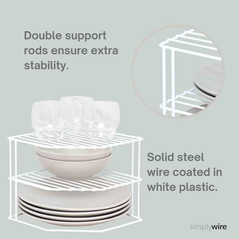 simplywire – 3 Tier Plate Racks – Pack of 2