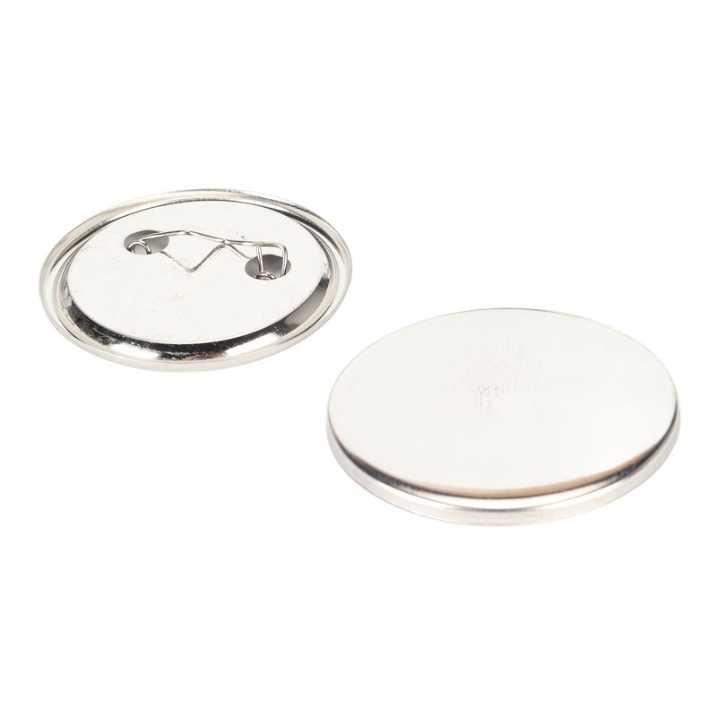 100 Set Pin Back Button Parts Blank Smoothing Metal Durable