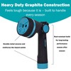Gilmour Heavy Duty Garden Hose Nozzle, Swivel Connect, 5 Spray