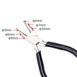 KOOLEVER Wire Looping Tool, 2Pcs Wire Looping Mandrel and 1Pc 6 in 1 Bail Making Plie Jewellery Making Tools, Wire Wrap Jewelry Six-Section Pliers, Ring Mandrel & Carbon Steel Winding Rod Blue