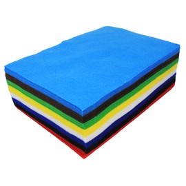 Bright Ideas Felt Square Sheets PK48 A4 in Size, 1.4mm Soft Thick Felt for Textile Fabrics DIY Craftwork Sewing Patchwork, Arts and Crafts, 48 Colour Sheets in 8 Assorted Colours. BI7972.