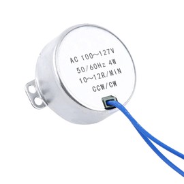 AUNMAS Electric Synchron Motor AC, Electric Fireplace Motor Replacement ty 50b Motor 100 127V 50/60Hz CCW/CW Synchronous Motor Geared Motor for Electric Fan(15 18RPM)(10-12RPM)