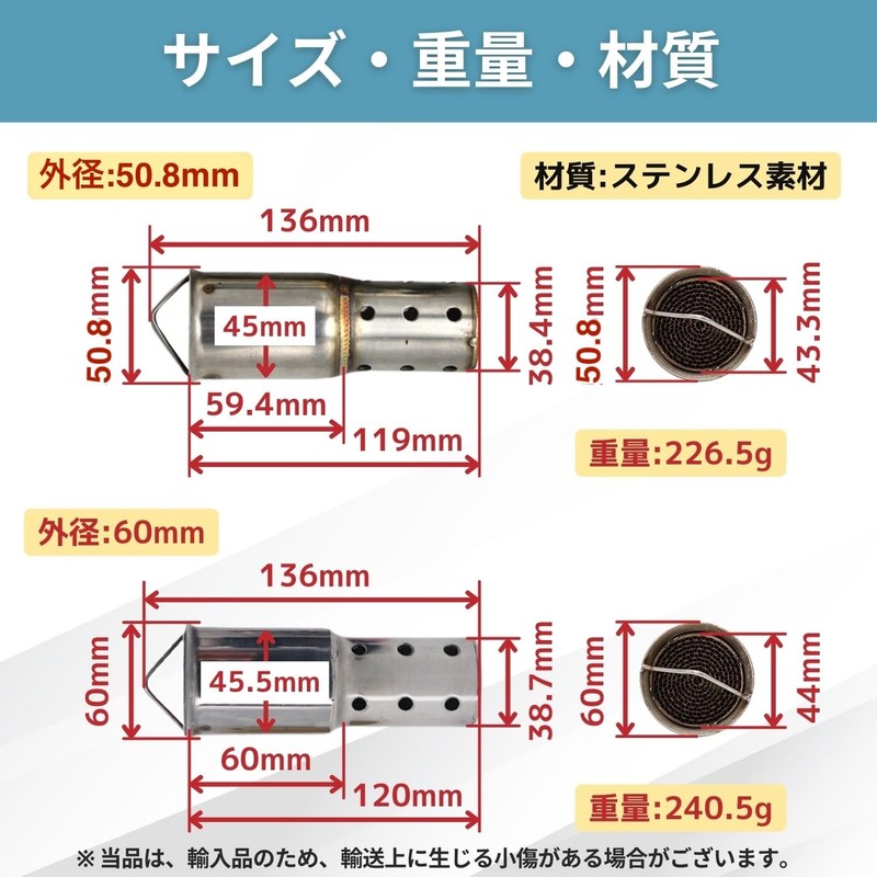shymie Inner Silencer Baffle Bike Muffler, General Purpose, Catalytic Type,
