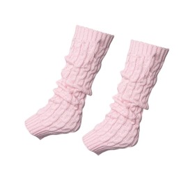 Lopsity Leg Warmers for Women Knitted Ribbed Stirrup Leg Warmers Yoga Dance Leg Warmers for Women Girls Ladies (pink)