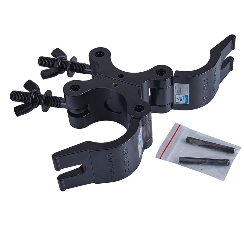 Sarknoah.Black Aluminum Pro Swivel Dual Coupler Clamp.Fits 2″ Tube 1100LB