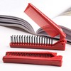 Fashion Hairdressing Portable Folding Hair Care Comb - Burgundy Comb 10ea