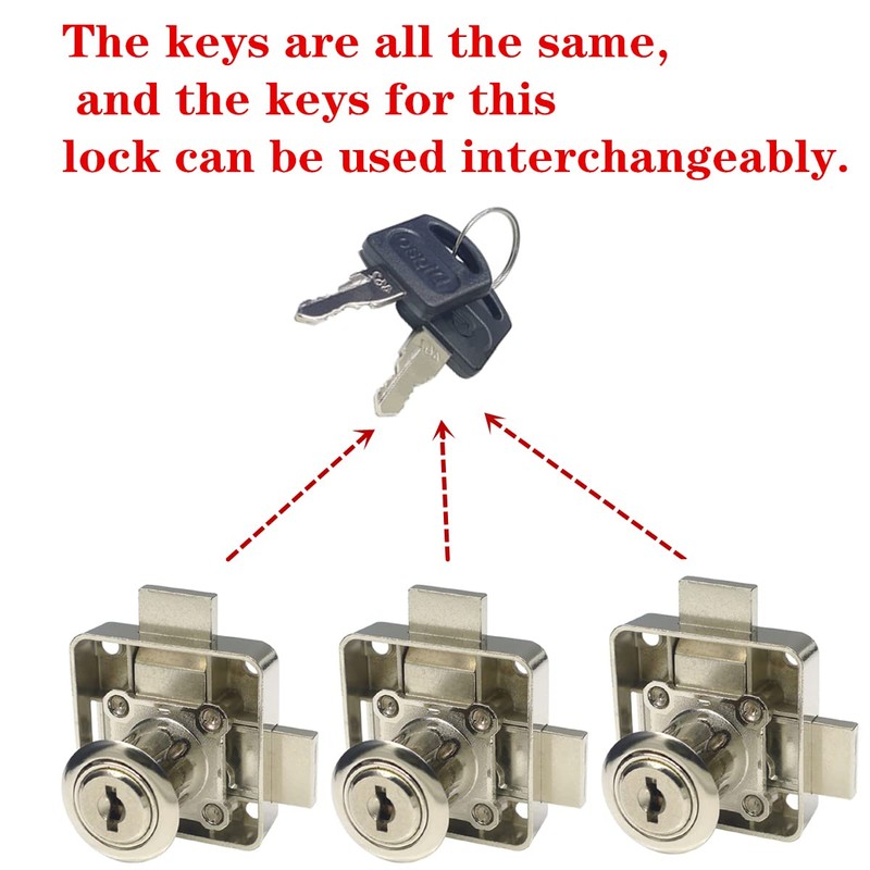 Cabinet Double Door Lock Cabinet Drawer Lock Safety Lock [Keyed