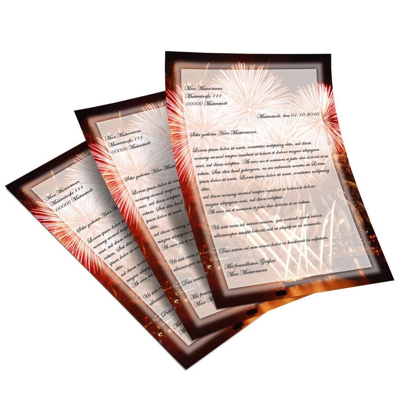 Letter Writing Paper Harbour Fireworks [25 Sheets]