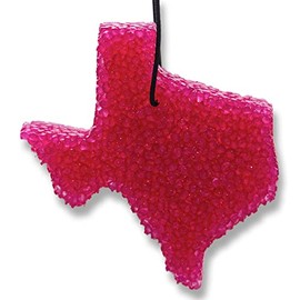 Leather and Lace Scented Freshie, Magenta Texas State Shape, Lone Star Candles and More’s Original Aroma of Genuine Leather and Creamy Vanilla, Car Air Freshener, Aroma Beads, USA Made in Texas
