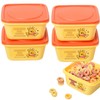Plastic Food Storage Containers with Lids 4 Count - Small