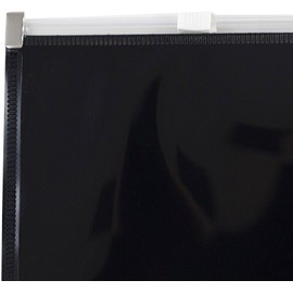 JAM PAPER Plastic Envelopes with Zip Closure - Letter Booklet - 9 3/4 x 13 - Black - 3/Pack