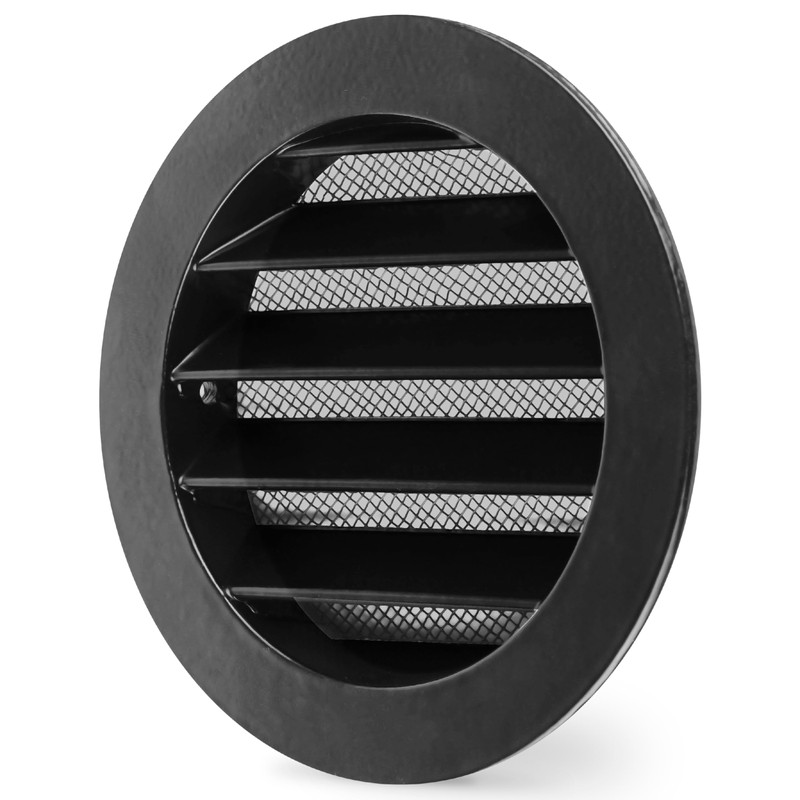 calimaero® WSGB Soffit Vents 4 inch Black Round Grille Vent