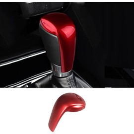 MAXDOOL Center Console Gear Shift Knob Cover, Interior Decoration Sticker Panel Cap Trim Compatible with Mazda CX-5, CX-9, CX-3, 6, 3 (Red)
