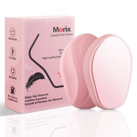 Crystal Hair Eraser for Women and Men, Reusable Crystal Hair Remover Painless Exfoliation Hair Removal Tool for Back Arms Legs (Pink-New)