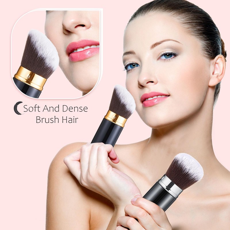 Tessco for you 2 Pcs Retractable Kabuki Makeup Brush Powder
