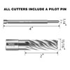 SALI 2 pcs Annular Cutter Diameter 11/16 Inch with Weldon