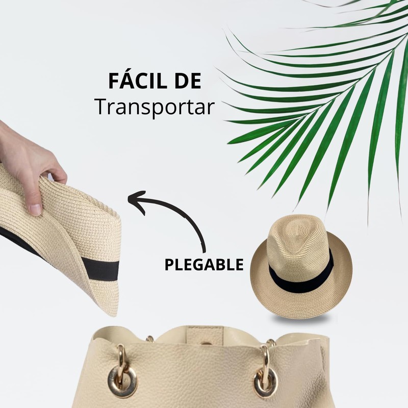 Panama Hat Unisex Summer Hat Beach Hat for Men Women