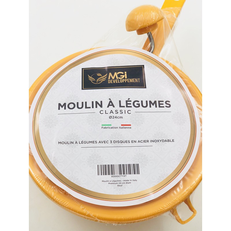 MGI DEVELOPPEMENT Masher/Vegetable Mill 24cm Diam. Made in Italy