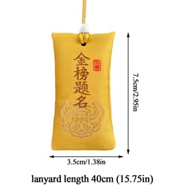 Buddhist Spiritual Salt Pouch Necklace, Spiritual Salt with Sachet, for Money, Happiness, Chinese Amulet Sea Salts Blessed (Just a lucky bag, no salt)