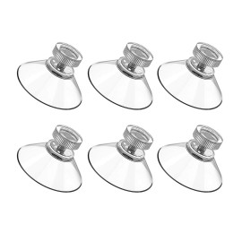 Juxiamal Heavy Duty Transparent Suction Cups for Hanging 6 Pack Waterproof and Reusable