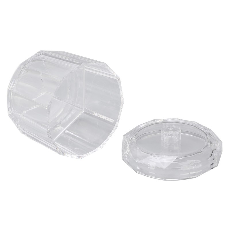 Cotton Swab Holder with Lid Clear Dust Proof Waterproof 3