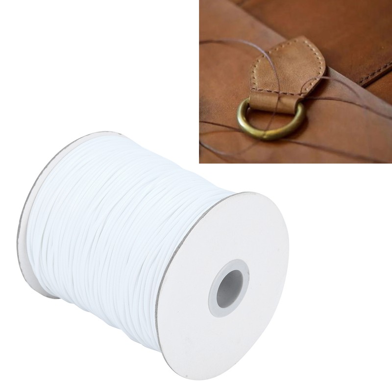 Wax Cord Round Environmental Protection for Leather Sewing HandKnitting Necklace(White