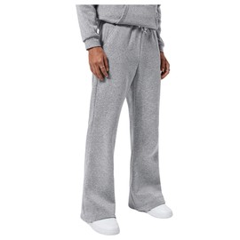 RoseSeek Boy's Straight Leg Sweatpants Elastic Waist Baggy Pants Joggers Athletic Track Pants Trousers Grey 14Y