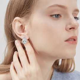 DHQH 4/6 Pairs Bridesmaids Earrings Classic Cubic Zirconia Teardrop Stud Earrings for Women Girls I Couldn’t Tie a Knot Without You Brides Bridesmaids Proposal Wedding Jewelry Gifts, C-rose gold(set of 6)