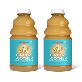 Ginger Soother Lemon & Honey Gingerade – Digestive Support, Sweetened only with Honey, Real Ingredients, Enjoy Hot or Cold - 32 Fl Oz Bottle (Pack of 2)