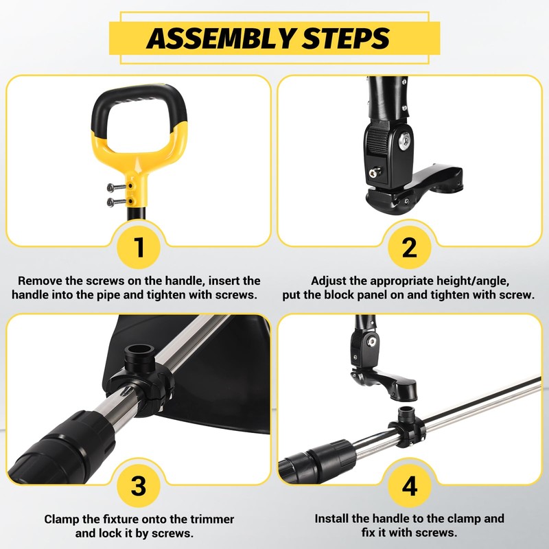 Weed Eater Handle, Ergonomic String Trimmer Handle with Adjustable Shoulder